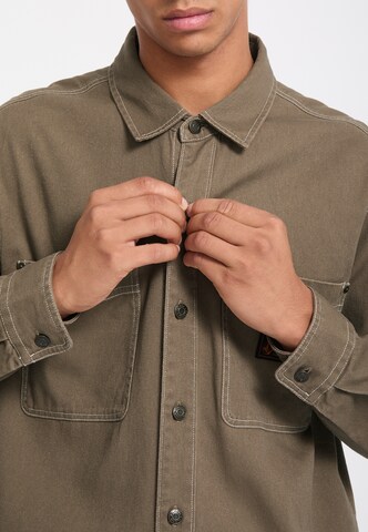 Volcom Comfort Fit Hemd 'Levelstone' in Braun