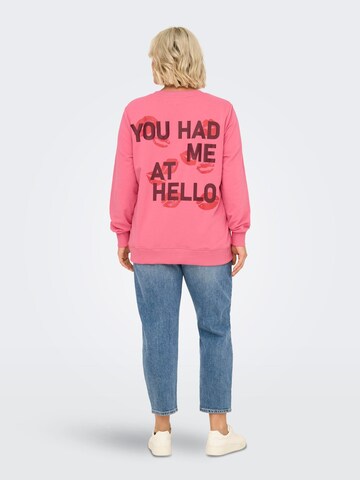 ONLY Carmakoma Sweatshirt 'CARPOPPY' i pink: forside