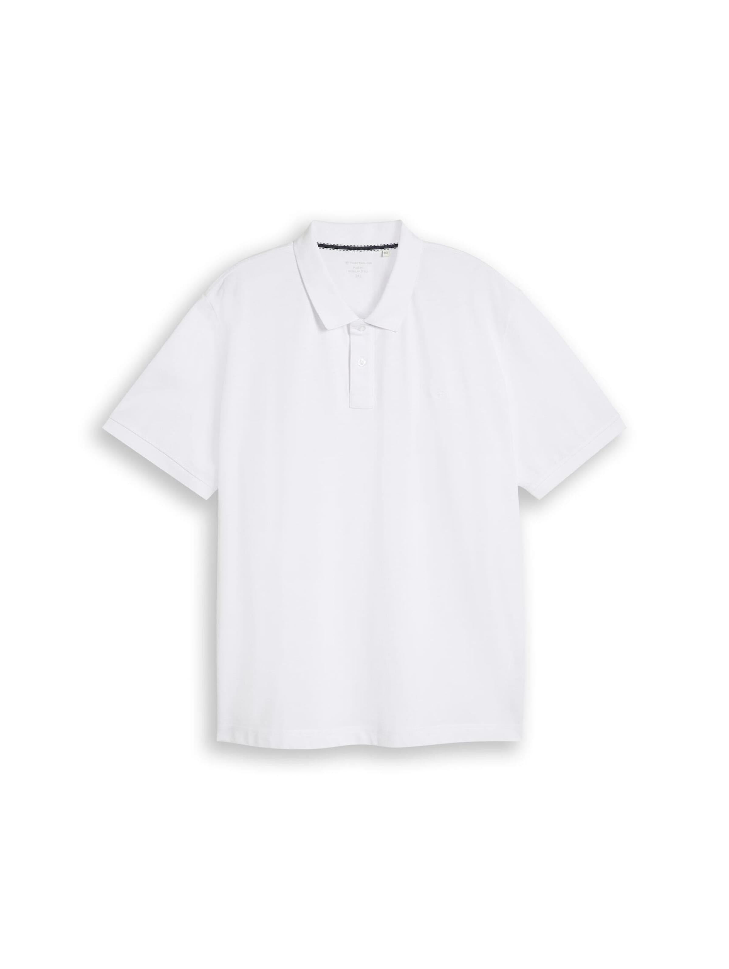 TOM TAILOR Men + Poloshirt in Weiß: Vorderseite