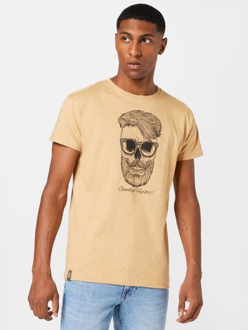 T-Shirt 'Hipster' Derbe en marron : devant