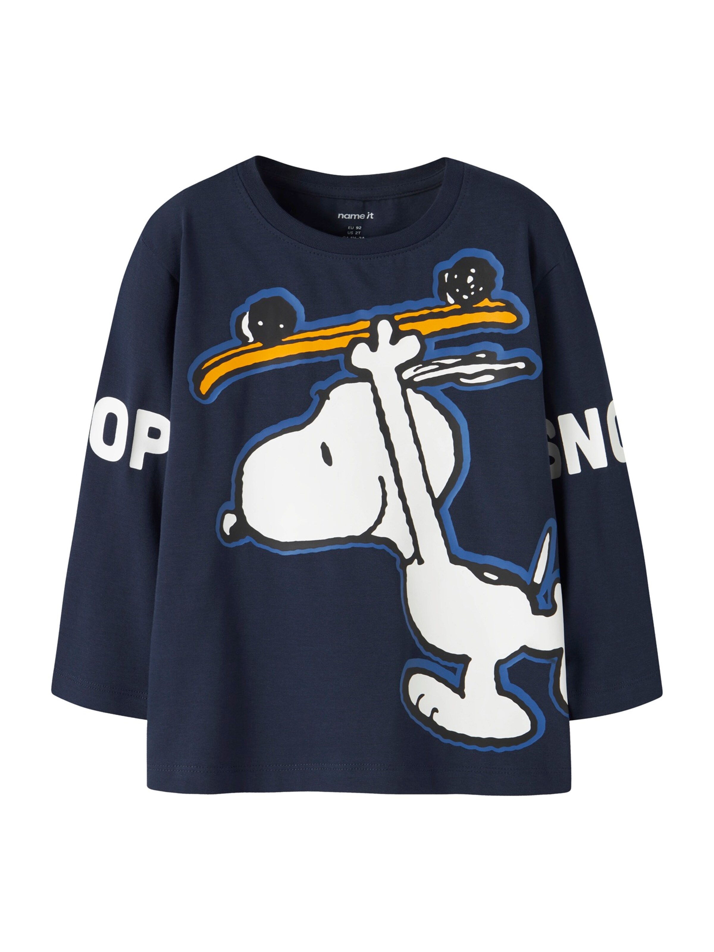 NAME IT Футболка 'NMMASTAR SNOOPY' в размере 122-128 в Темно-синий / Темно-синий / Золотисто-желтый / Белый, Обзор товара