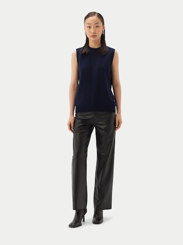 GOBI Cashmere - Chaleco de punto 'Women's Essential Cashmere Crewneck Vest' en azul