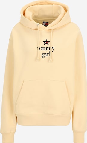 Sweat-shirt Tommy Jeans en beige : devant