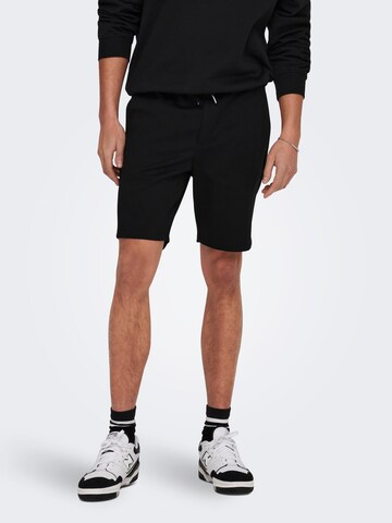 Only & Sons Regular Shorts 'Linus' in Schwarz: predná strana