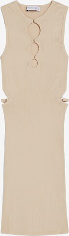 Bershka Dress in Beige: front