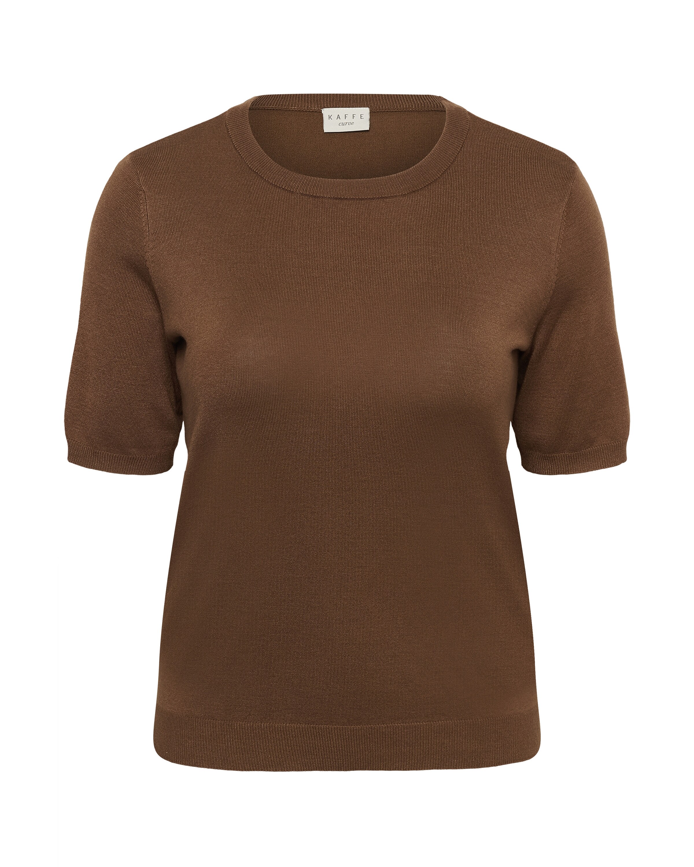KAFFE CURVE - Jersey en marrón: frente
