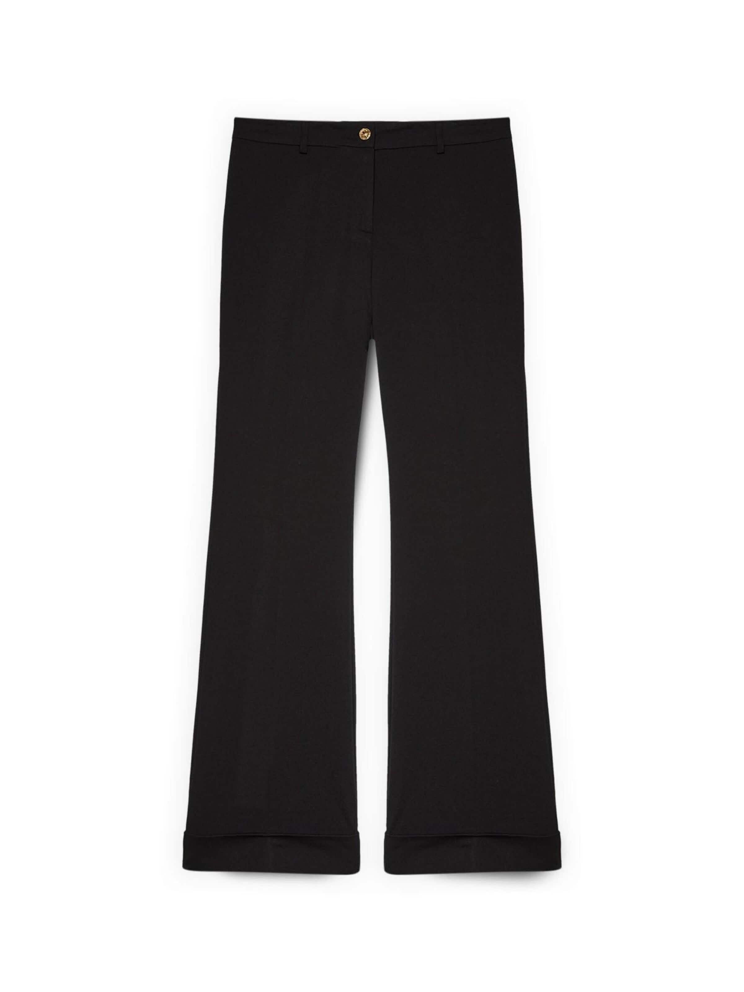 évasé Pantalon Fiorella Rubino en noir : devant