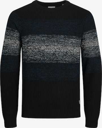 JACK & JONES Sweater 'Pannel' in Black: front