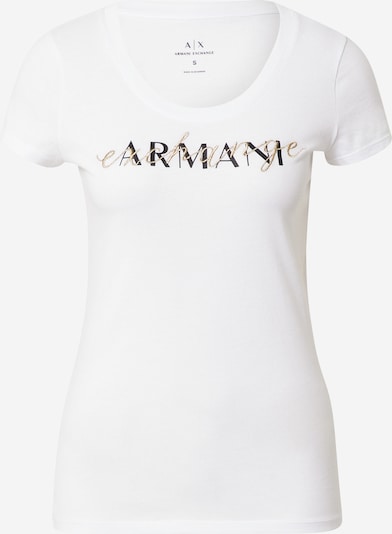 ARMANI EXCHANGE T-shirt en or / noir / blanc, Vue avec produit
