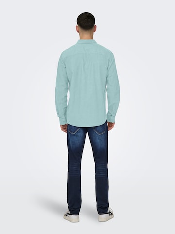Only & Sons Slim Fit Hemd 'CAIDEN' in Blau