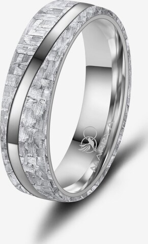 MARRYA - Anillo 'MARRYA CA-07 Ehering aus Carbon + Titan - Weiß' en gris: frente