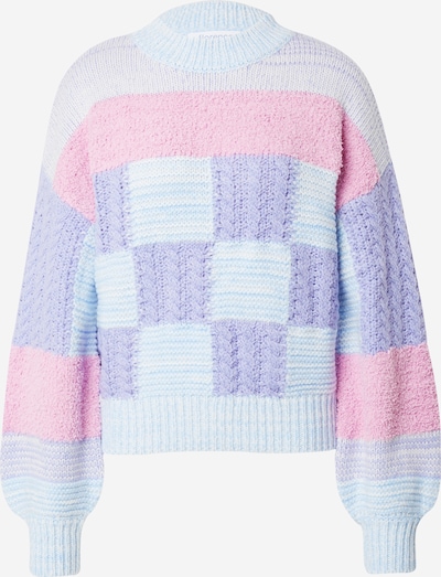 florence by mills exclusive for ABOUT YOU Sweater 'Frolic' in Pastel blue / Lilac / Light purple / White, Item view