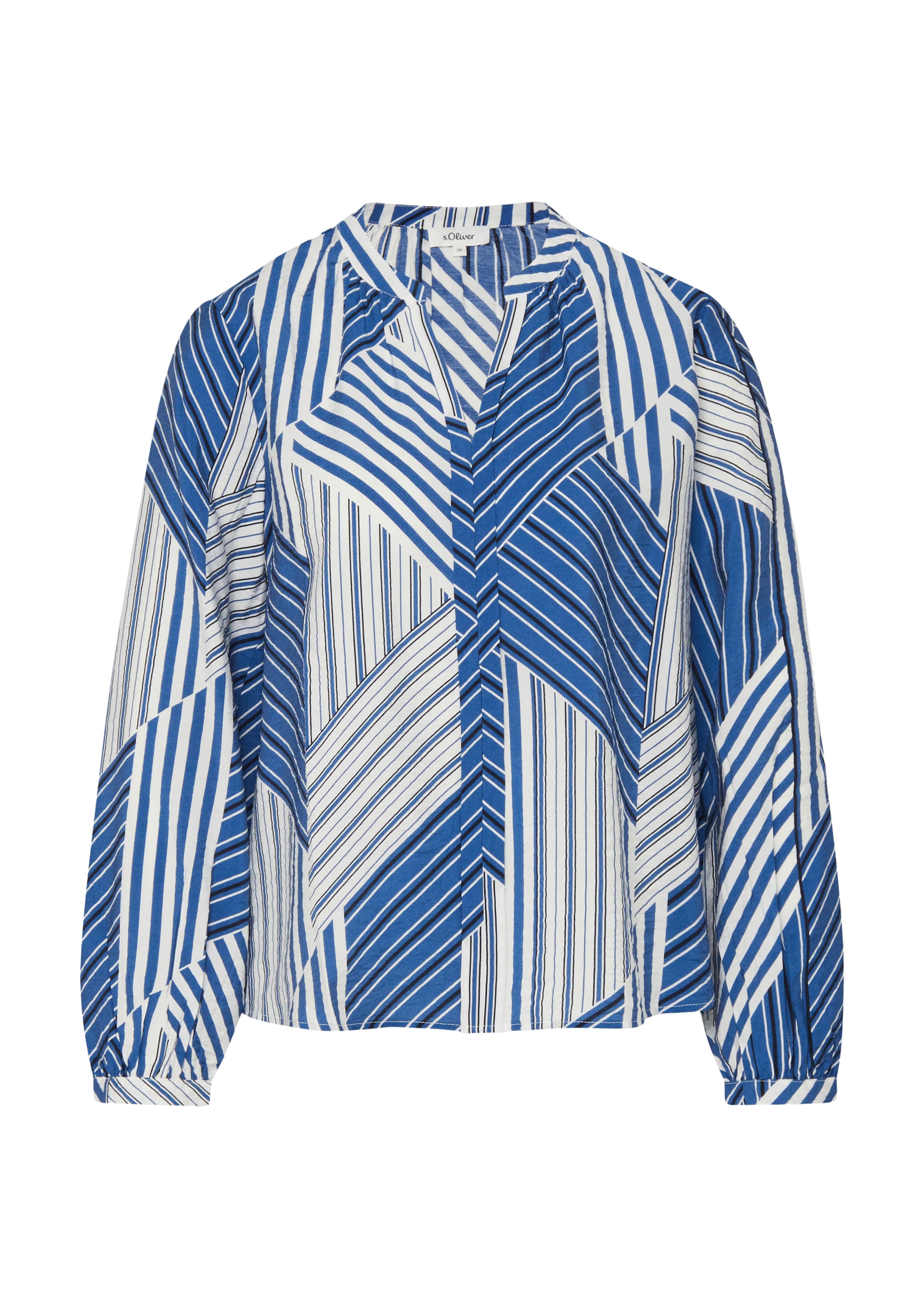 s.Oliver Blouse in Cobalt blue / Black / White, Item view