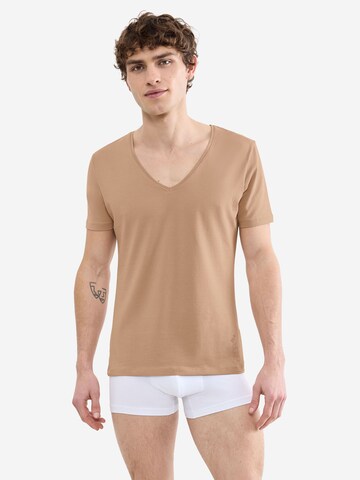 SLOGGI V-Shirt ' SLG Base ' in Beige: Vorderseite