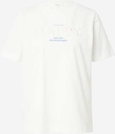 s.Oliver T-shirt en bleu clair / blanc, Vue avec produit