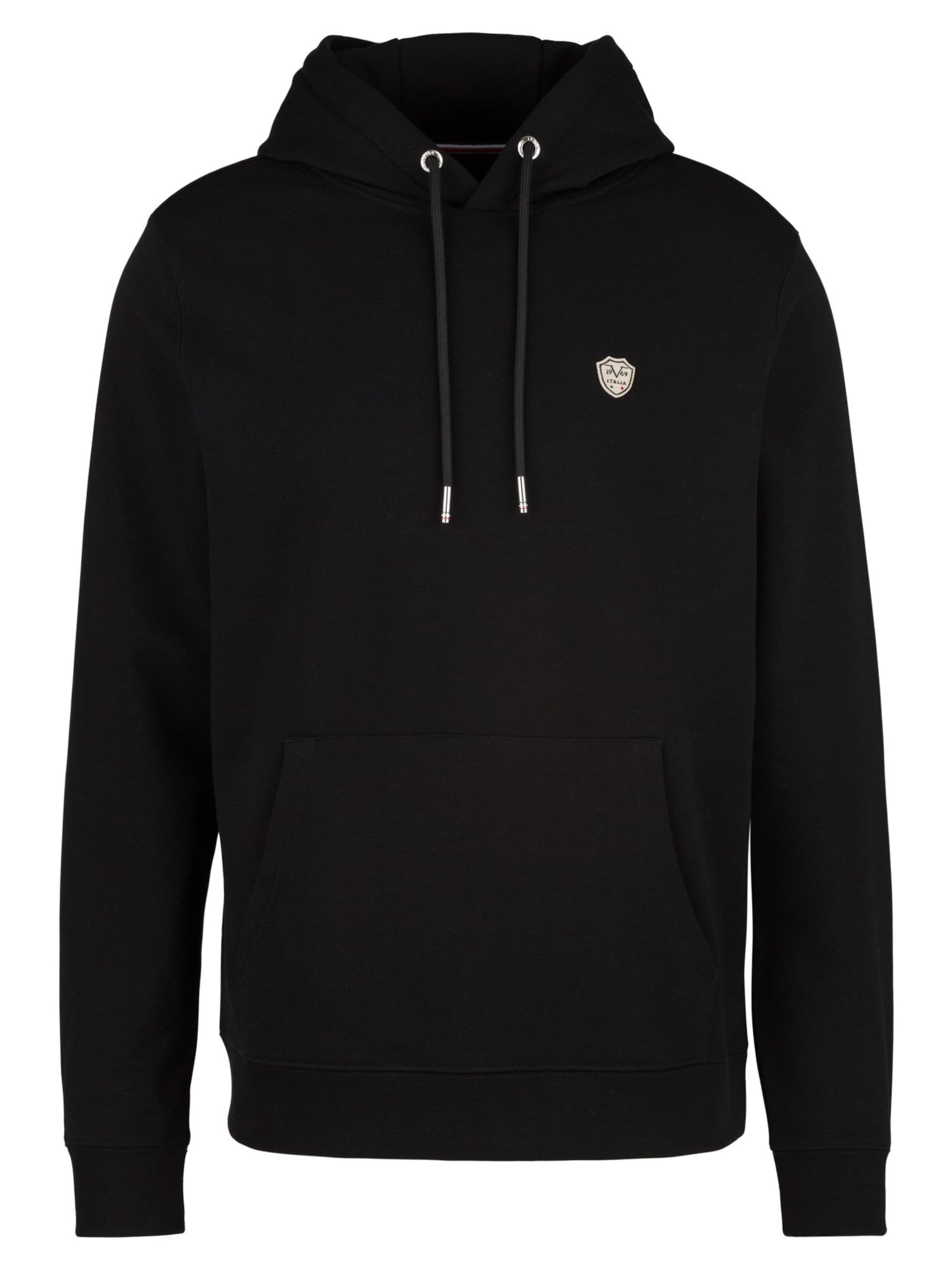 19V69 ITALIA Sweatshirt 'Matteo' i svart: framsida