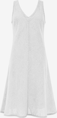 Robe d’été 'V Neck Linen Cami Dress' Haris Cotton en blanc : devant