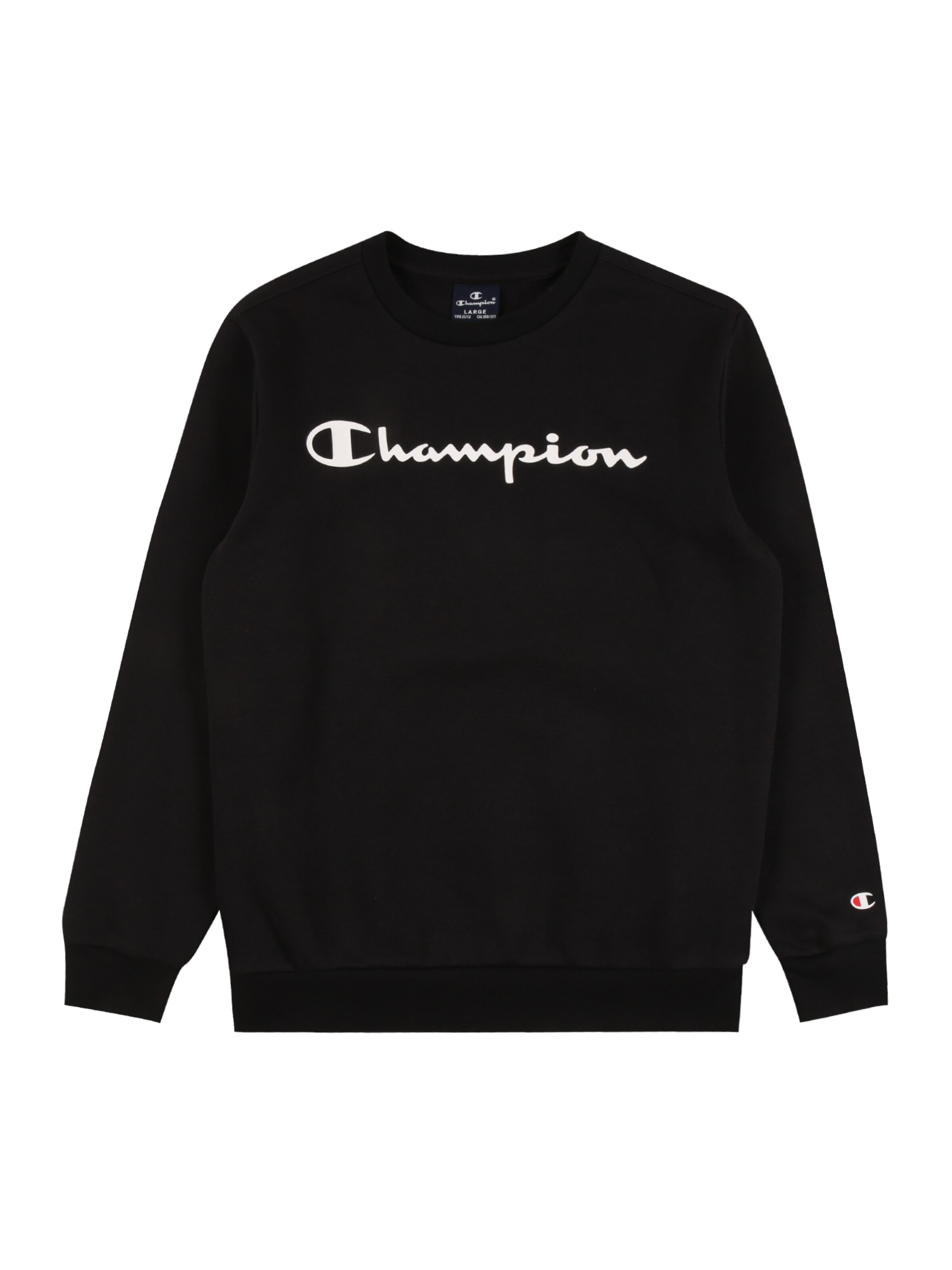 Champion Authentic Athletic Apparel Sweatshirt em preto / branco ABOUT YOU