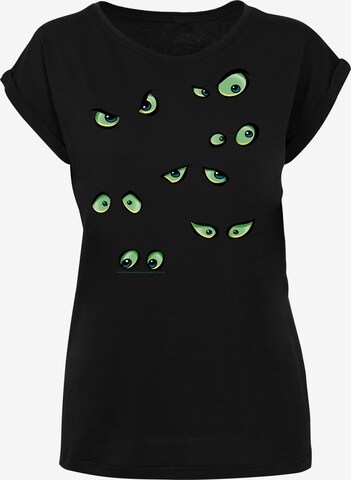 F4NT4STIC Shirt 'Scary Eyes' in Zwart: voorkant