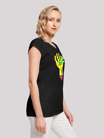 F4NT4STIC T-Shirt 'Rick and Morty Pickle Hand' in Schwarz