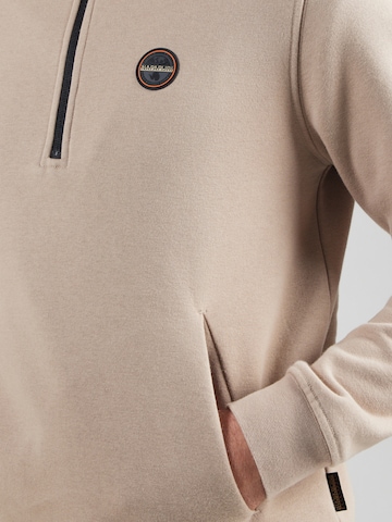 NAPAPIJRI Sweatshirt 'B-BADGE' in Beige