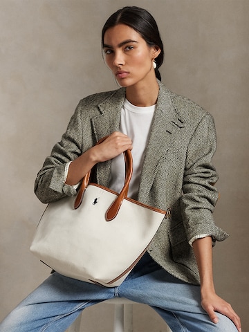 Shopper di Polo Ralph Lauren in beige: frontale