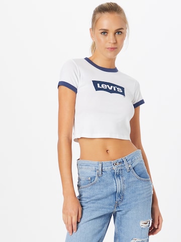 LEVI'S ® - Camisa 'Graphic Ringer Mini Tee' em branco: frente