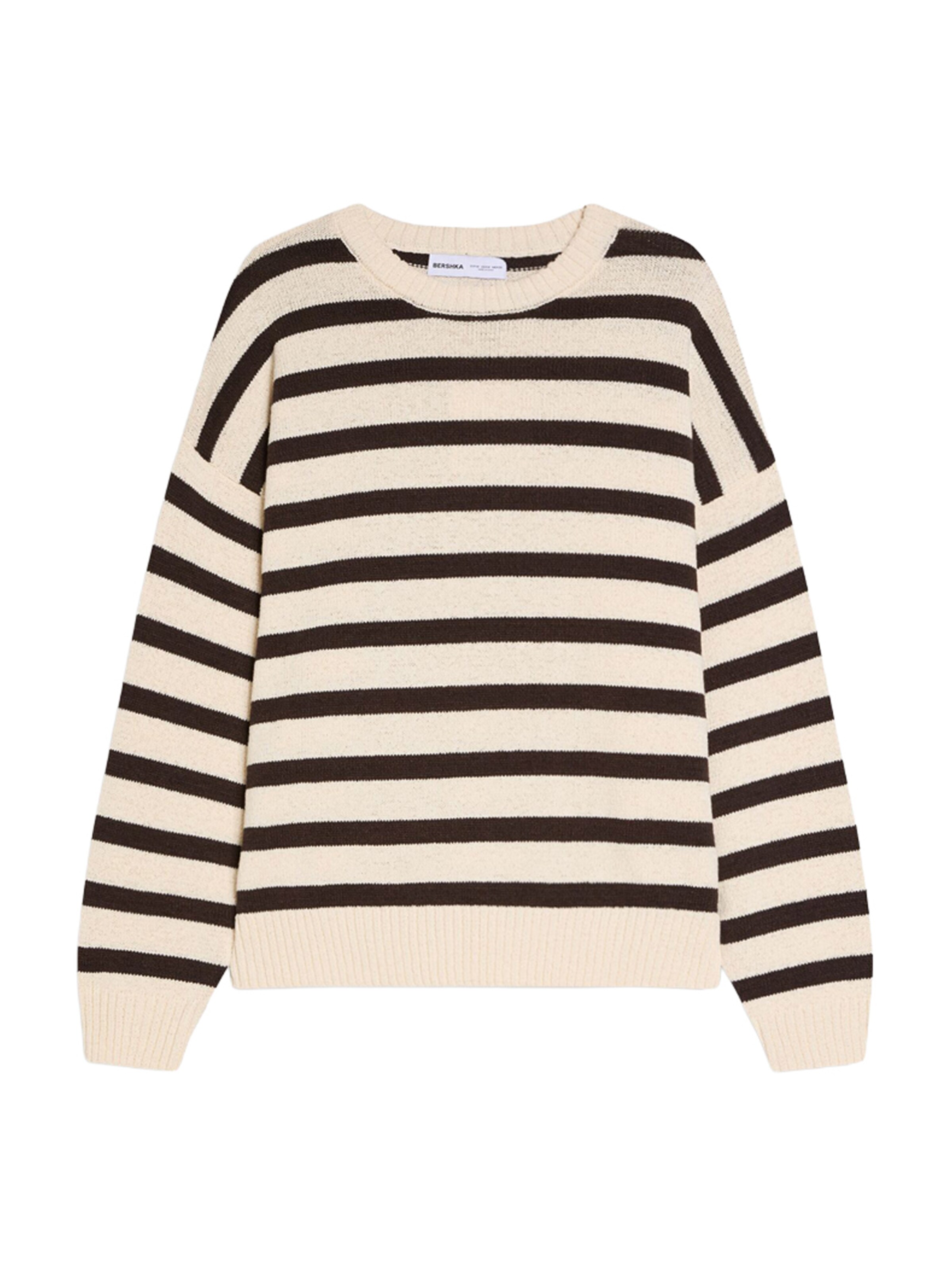 Pullover 'BLOBER' Bershka di colore écru / nero, Visualizzazione prodotti