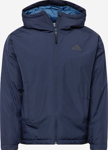 ADIDAS SPORTSWEAR Athletic Jacket 'Traveer Insulated' in Blue: front