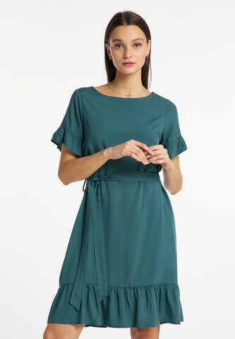 Usha - Vestido em verde: frente