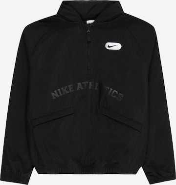 NIKE Athletic Jacket in Black: front