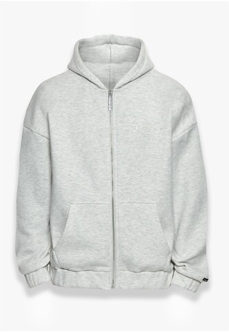 Giacca di felpa di Dropsize in grigio: frontale