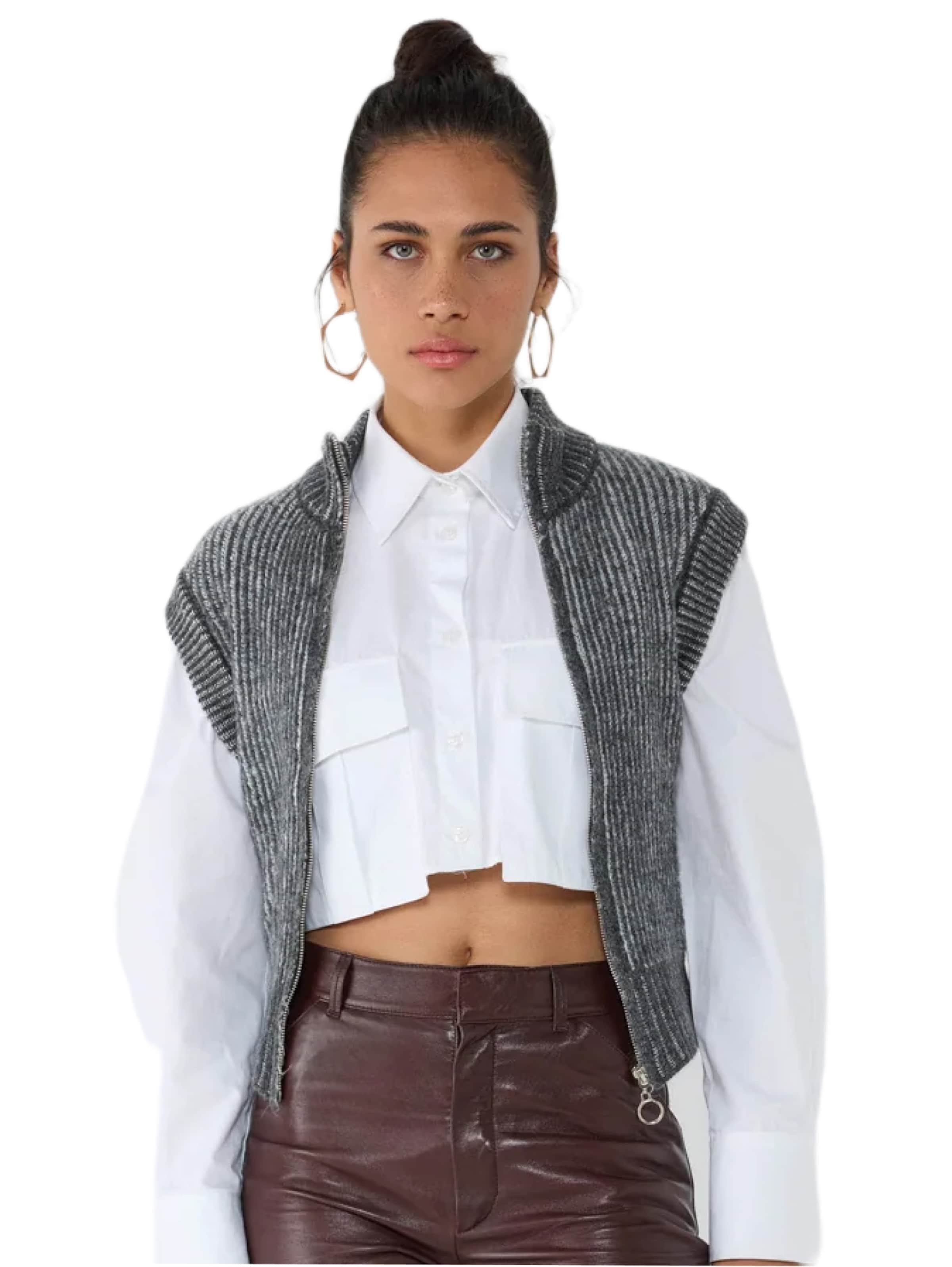 No Matter What Knitted vest in Grey