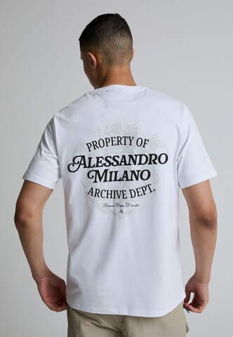 Alessandro Zavetti Tričko 'Pirelli' – bílá: přední strana