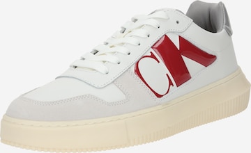 Sneaker low de la Calvin Klein Jeans pe alb: față