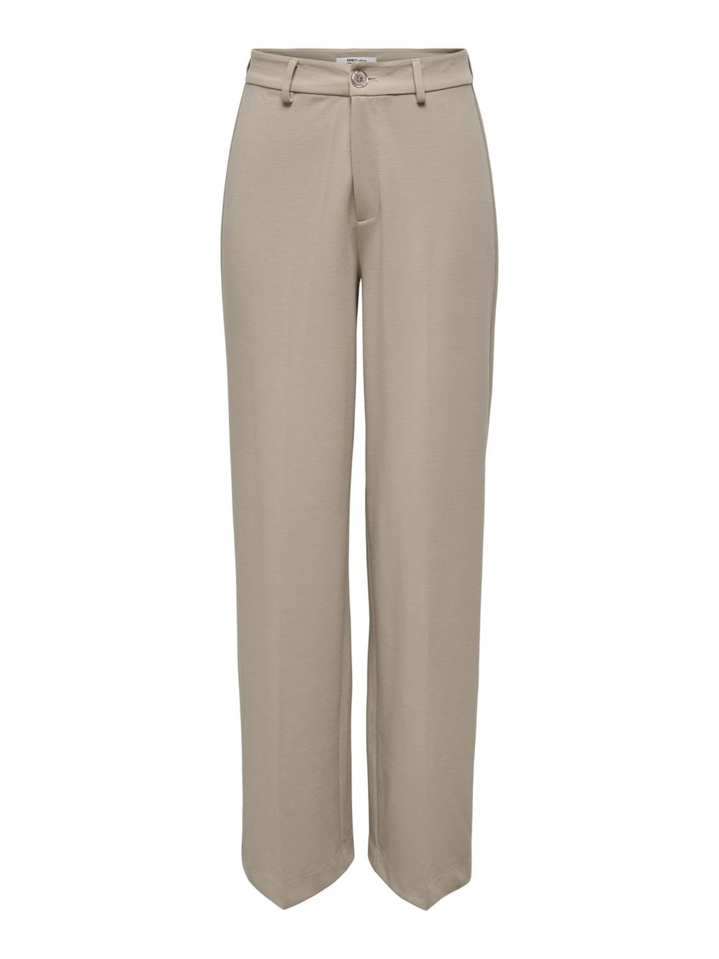 ONLY - Perna larga Calças com vincos 'ONLPEACH' em cinzento: frente