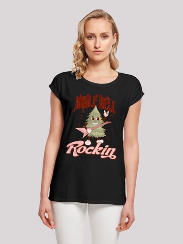 T-shirt 'Jingle Bell Rocking Christmas Tree' F4NT4STIC en noir : devant