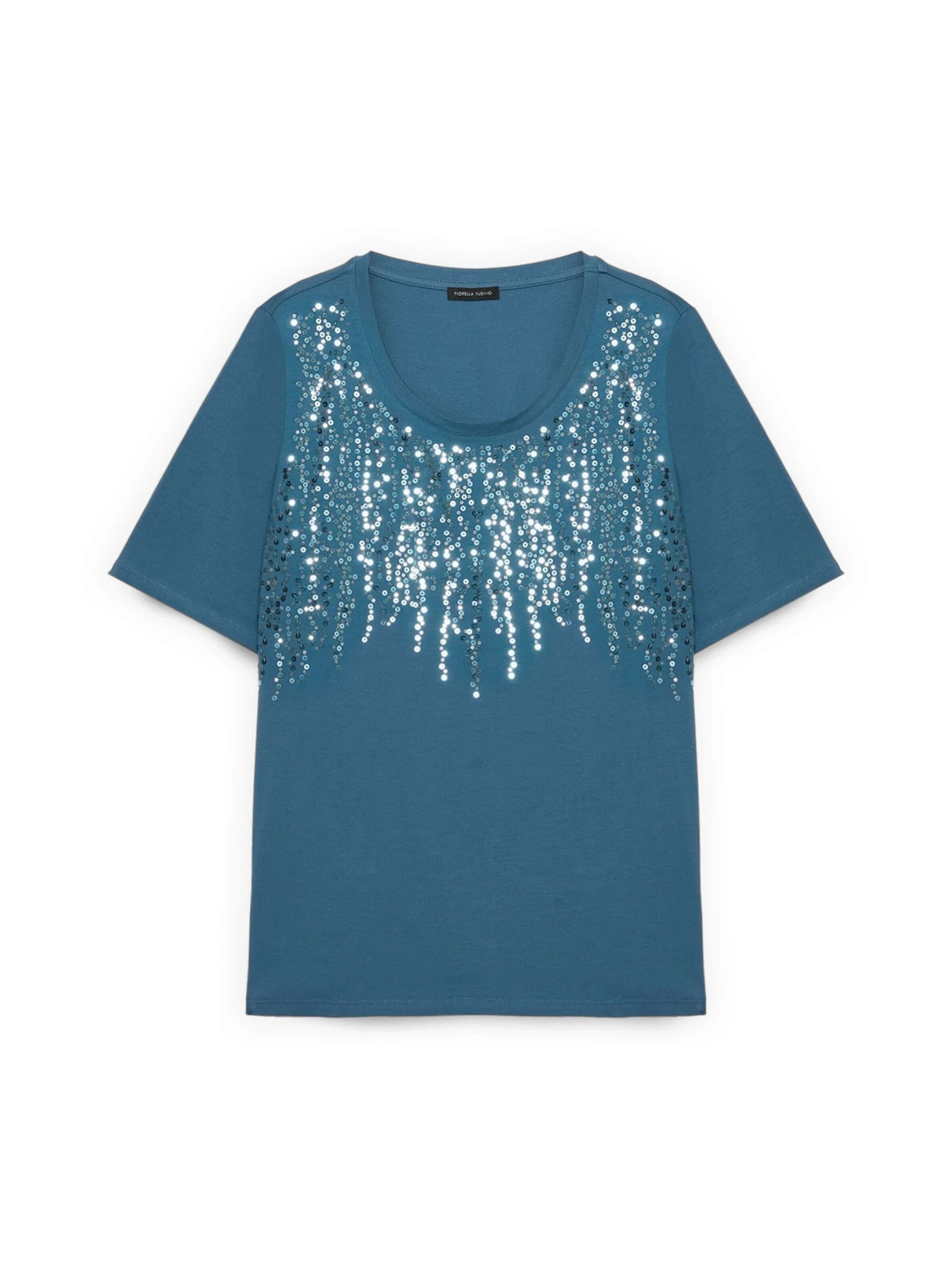T-shirt Fiorella Rubino en bleu : devant