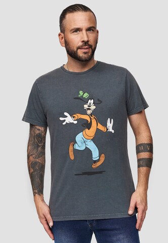Recovered Shirt 'Disney Excited Goofy' in Black: front