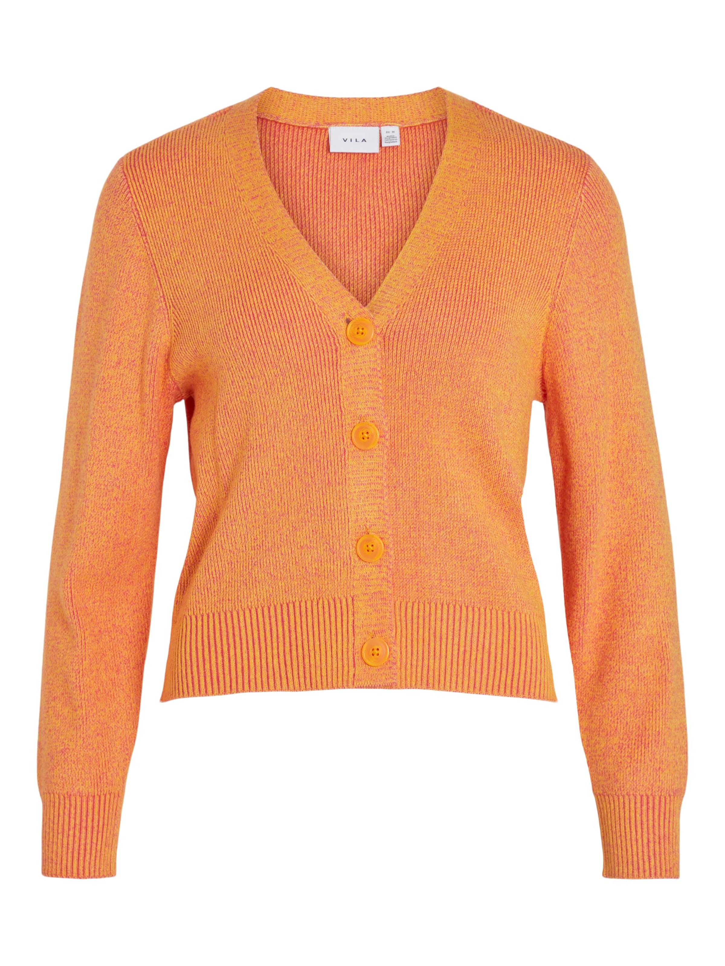 VILA Knit Cardigan 'RIL' in Yellow: front