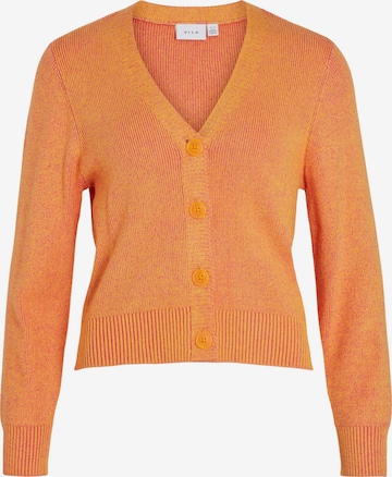 VILA Knit Cardigan 'RIL' in Yellow: front