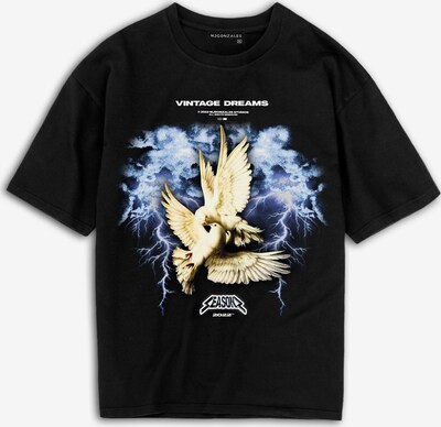 MJ Gonzales T-Shirt 'Vintage Dreams' en bleu / jaune / noir / blanc, Vue avec produit