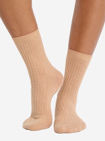 ETAM Sokken 'LUNA' in Beige: voorkant