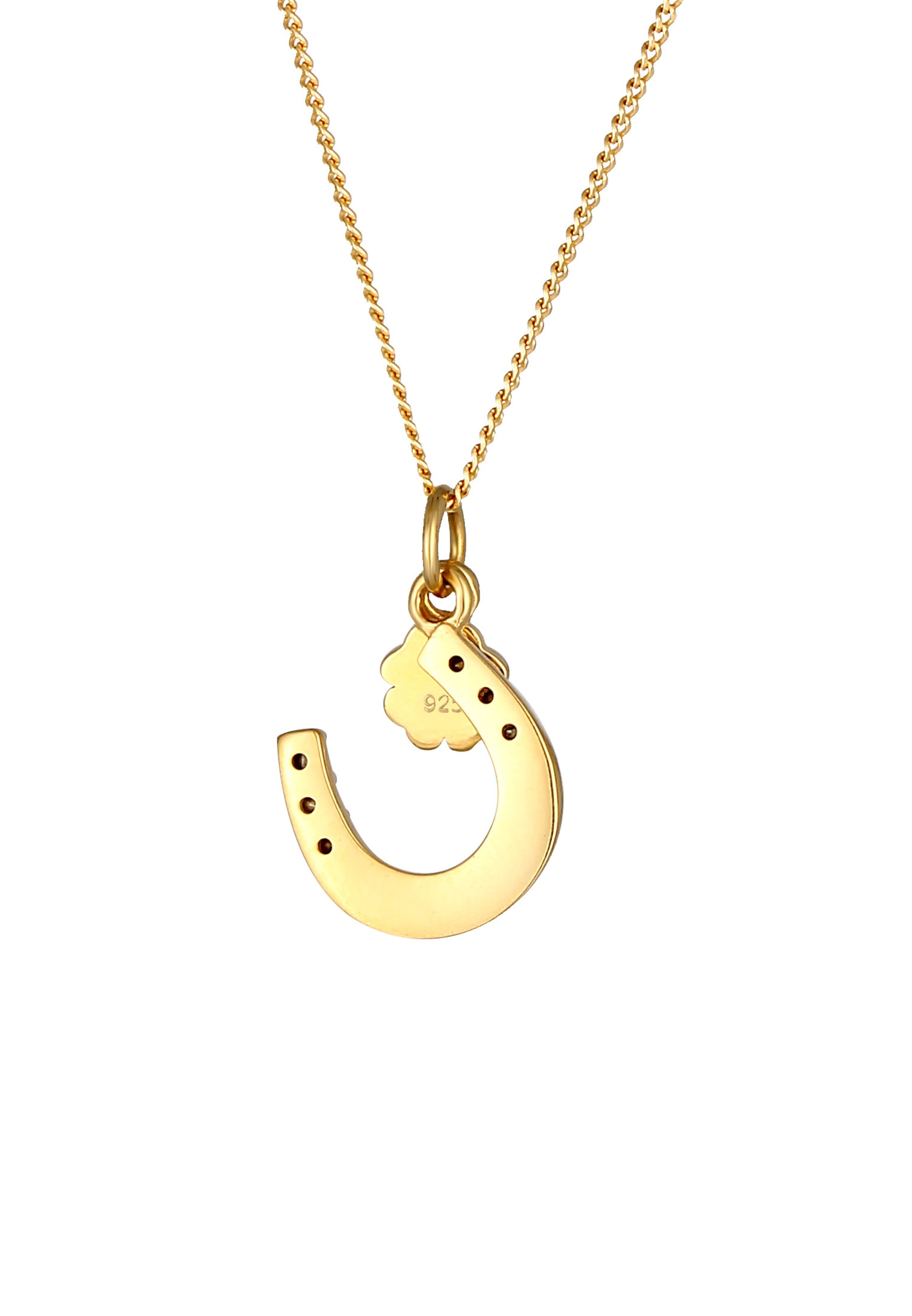 ELLI Halskette 'Hufeisen und Kleeblatt' in Gold