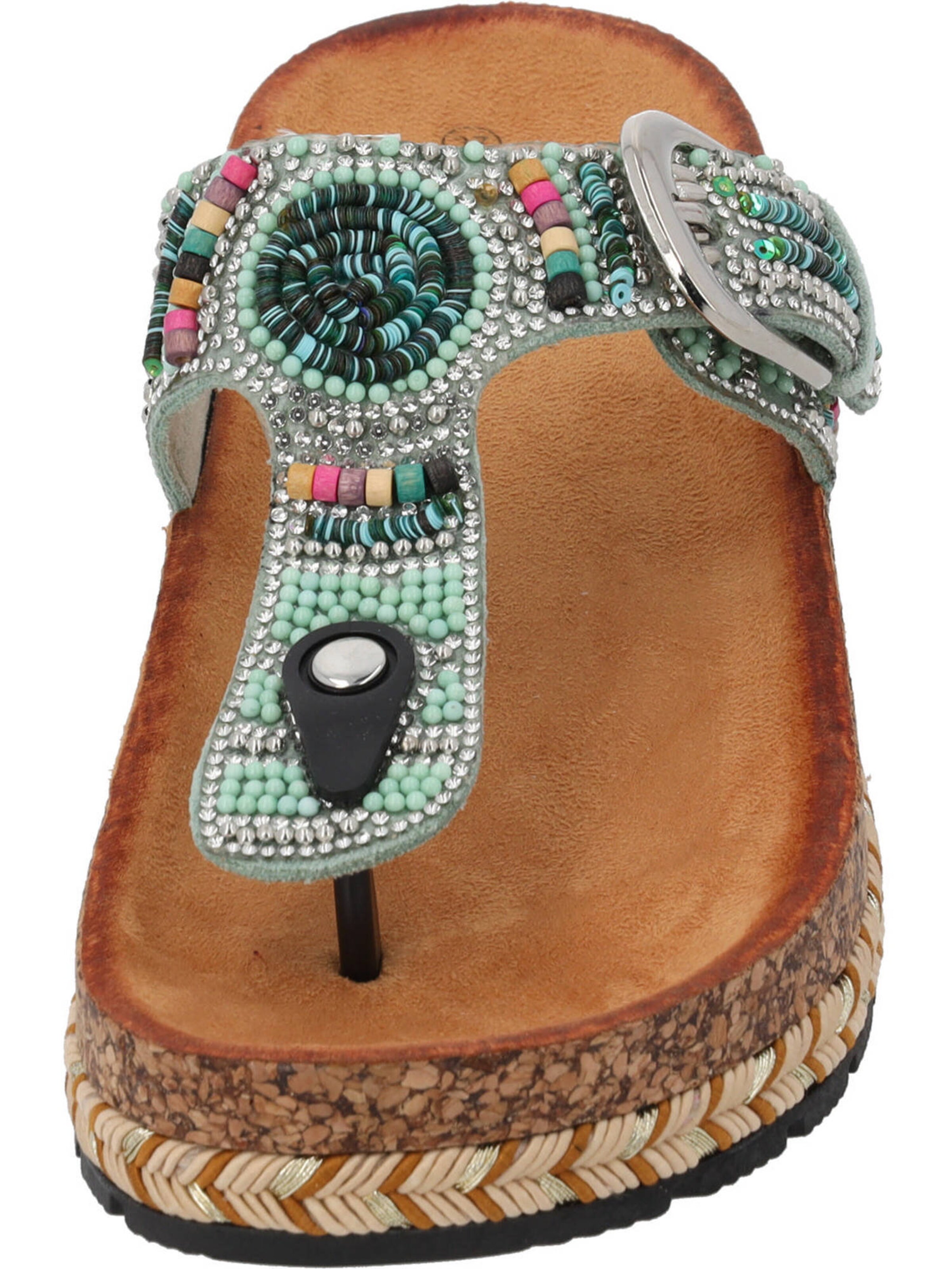 Palado by Sila Sahin Босоножки через палец 'Ikoh' в Зеленый