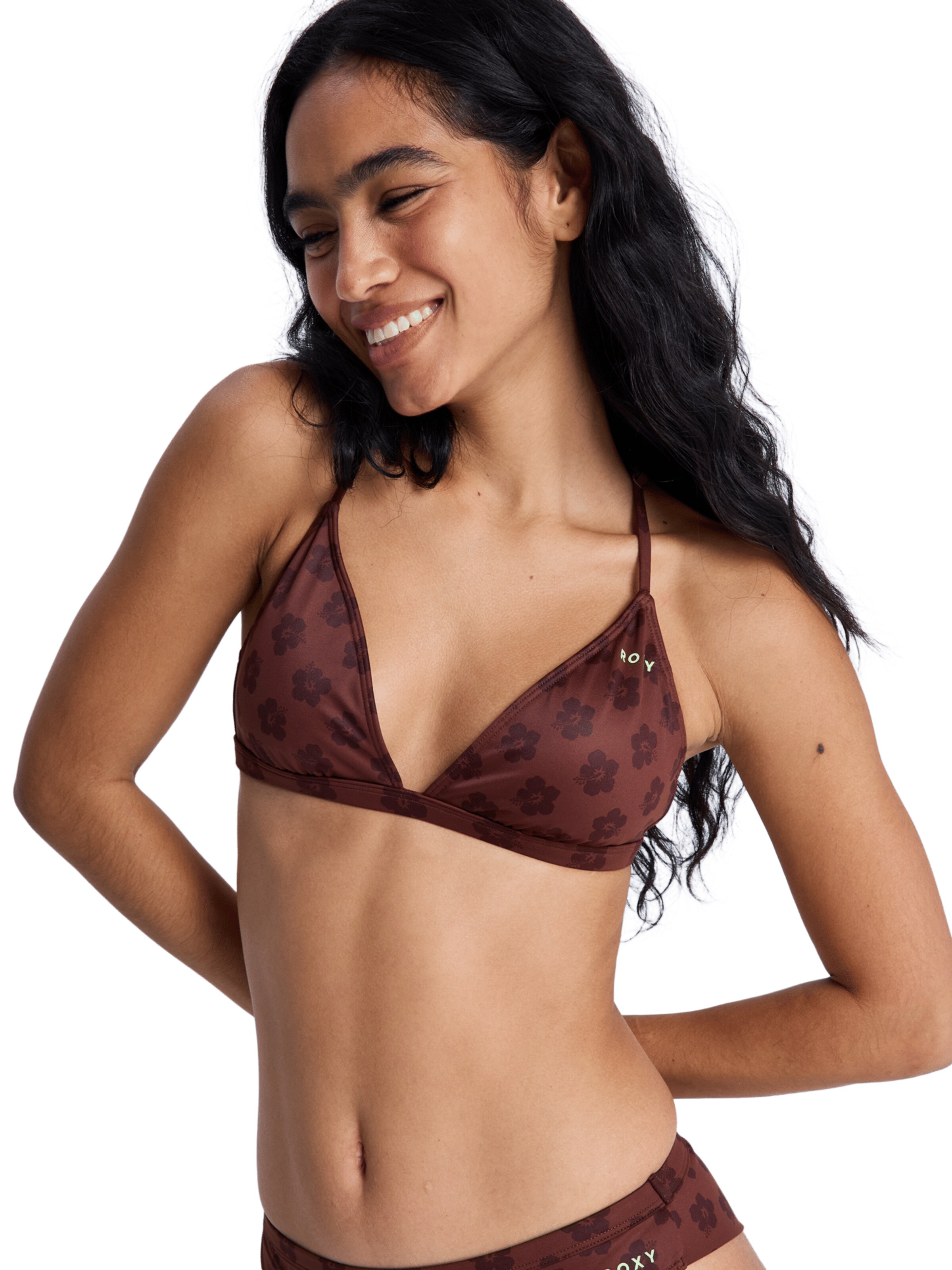ROXY Triangel Bikinitop 'Pro' in Braun: Vorderseite