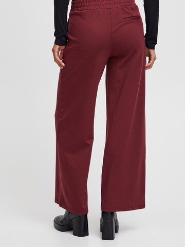 ICHI Wide leg Chino Pants 'Kate' in Red