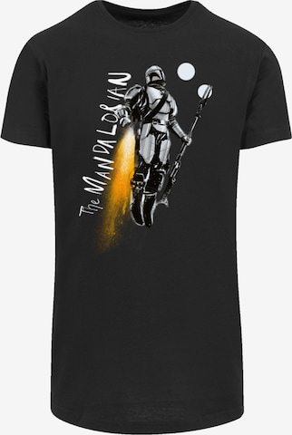 F4NT4STIC T-Shirt 'Star Wars The Mandalorian Flight' in Schwarz: predná strana