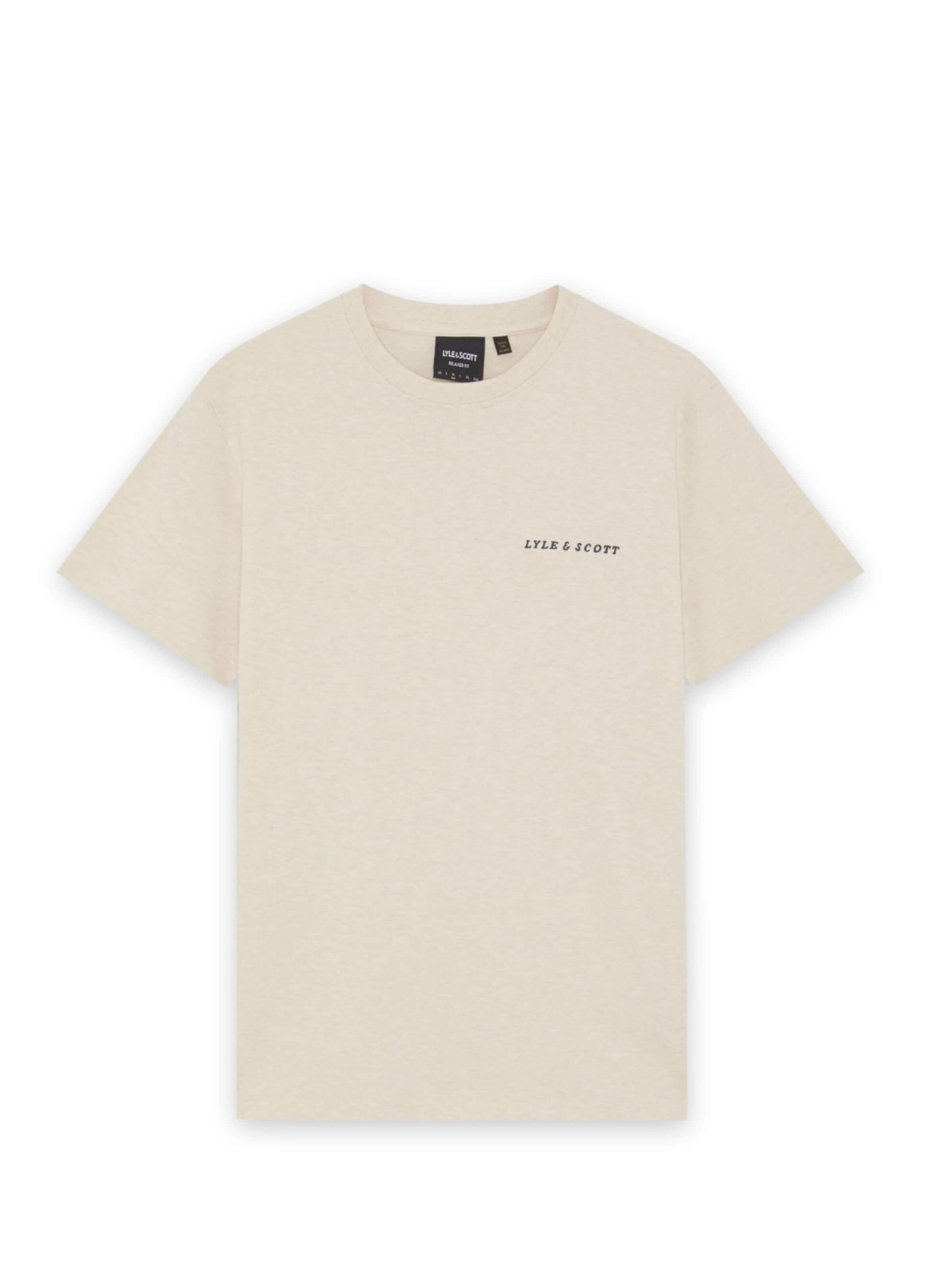Lyle & Scott Shirt 'Lyle & Scott - Heren t-shirt' in Beige: voorkant