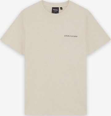Lyle & Scott Shirt 'Lyle & Scott - Heren t-shirt' in Beige: voorkant